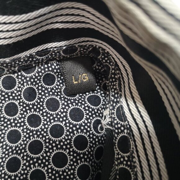 Jack Lipson Signature Men's Size Large Black & Grey Stripe Dress Shirt - Picture 5 of 11